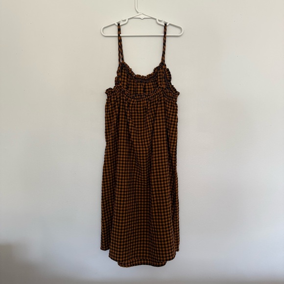 Zara Mustard and Black Checkered Dress - Picture 2 of 6